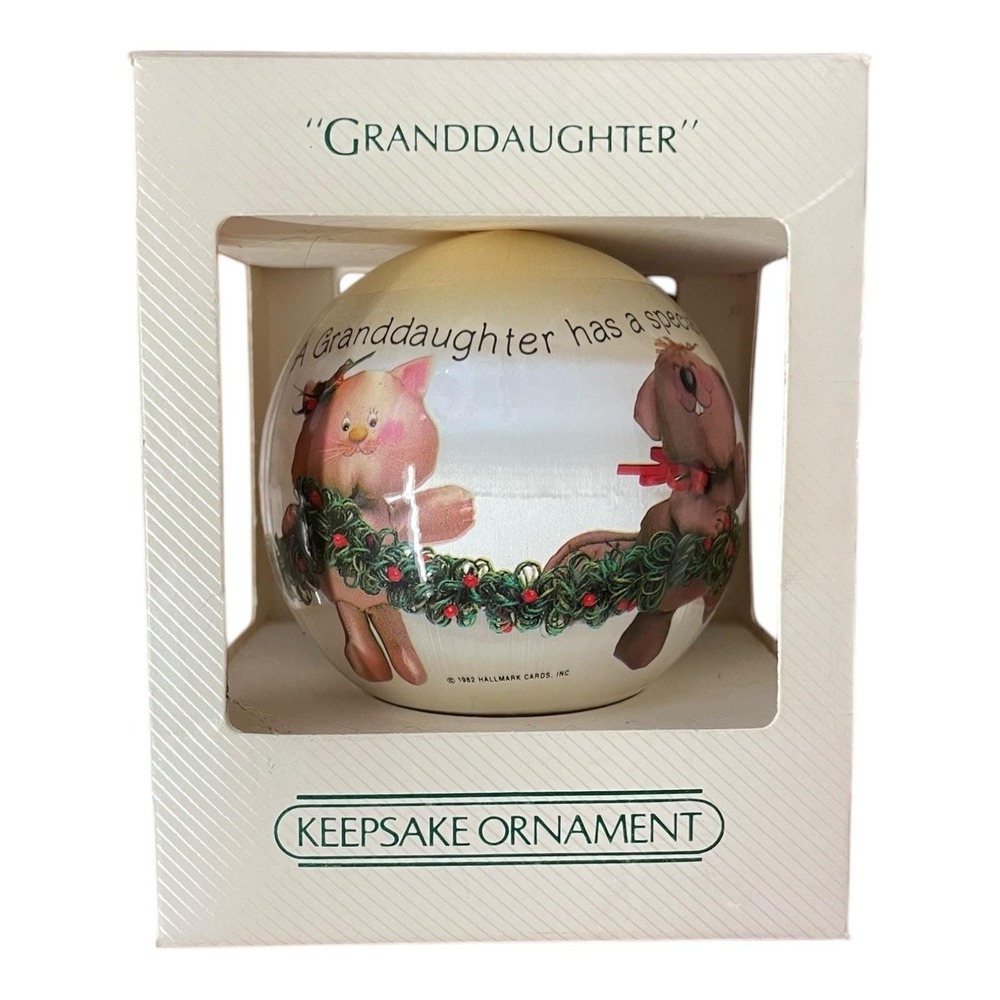 Granddaughter 1982 Hallmark Unbreakable‎ Satin Ornament